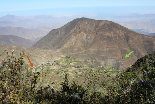Pamporamas region, Central Andes, mountain view